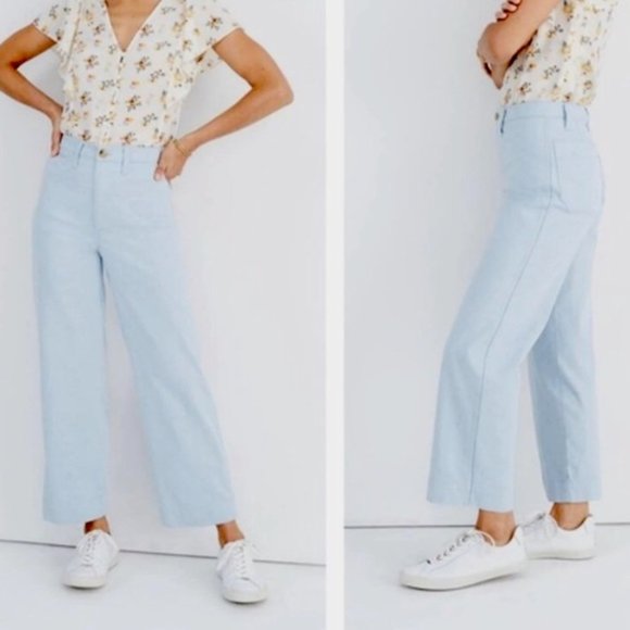 Madewell Pants - Madewell Slim Emmett Wide Leg Crop Pant Speckle 29